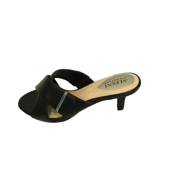 Alfani NWOT Larrk Dress Sandals Step Flex Black Kitten Heel Sz 6M Buckle Accent - Picture 3 of 8